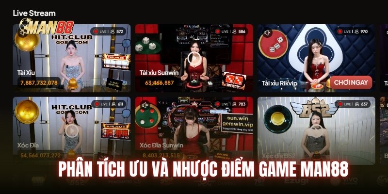 Phân tích ưu và nhược điểm game Man88