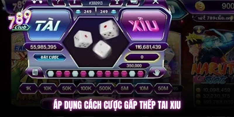 Áp dụng cách cược gấp thếp tai xiu
